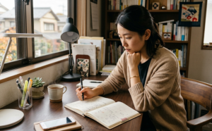 スケジュールを立てる女性